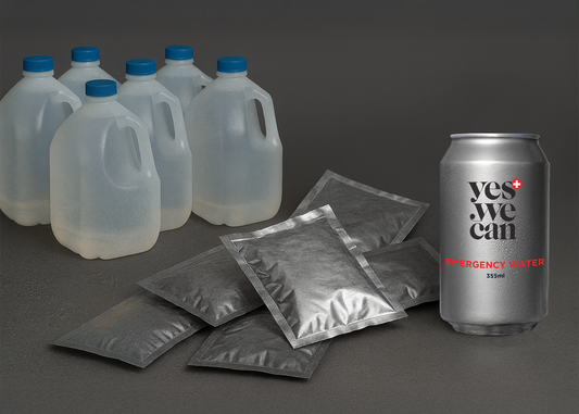 The Ultimate Guide to Emergency Water: Why Canned Supply Outperforms Distilled Water Pallets and Survival Water Bags