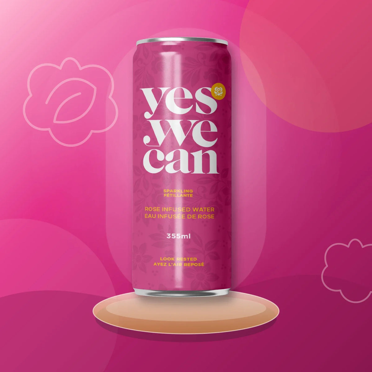 Rose Radiance botanical sparkling water, 12-can pack
